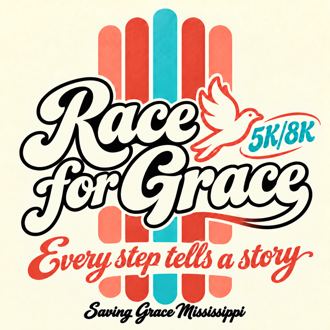 Race for Grace 5K/8K Saving Grace Mississippi - logo